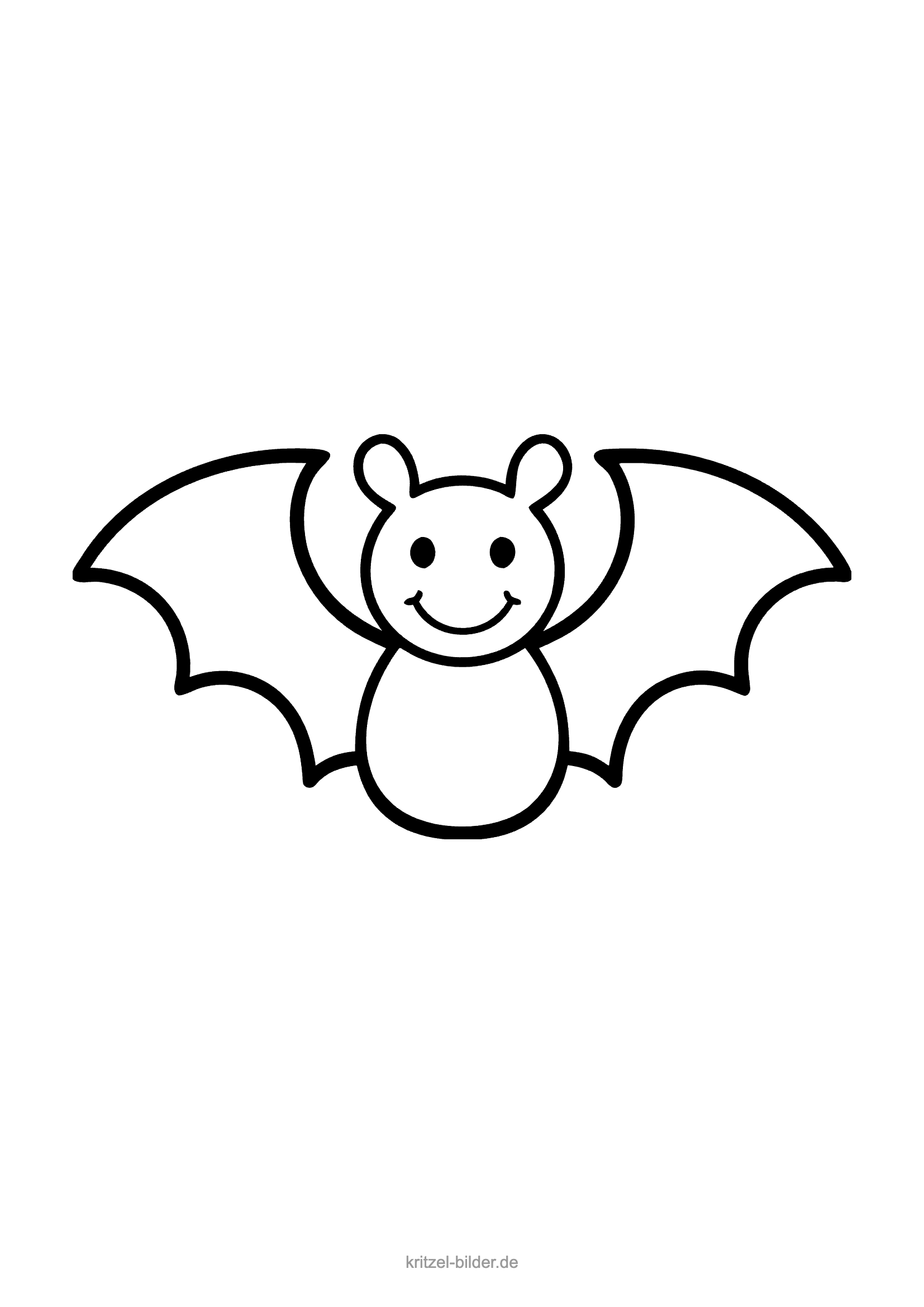 Fledermaus Ausmalbild einfach