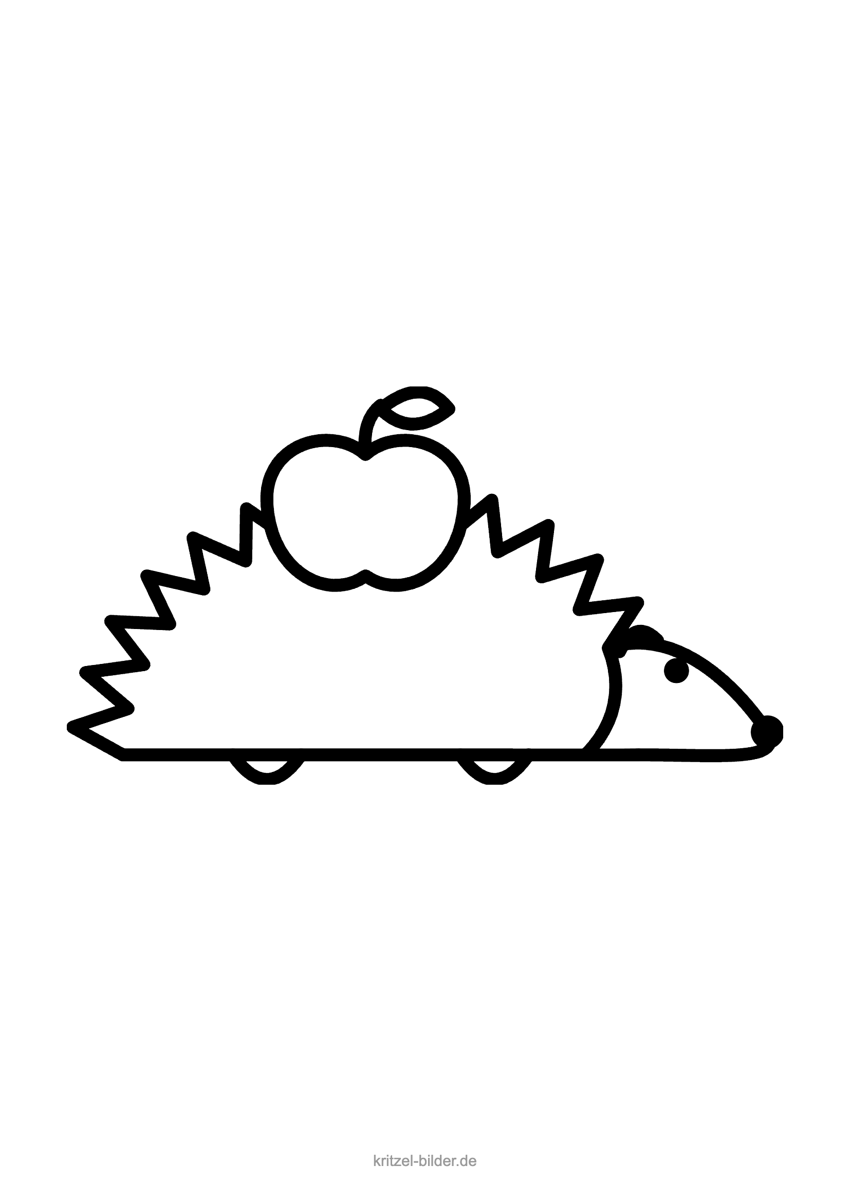 Igel Ausmalbild einfach