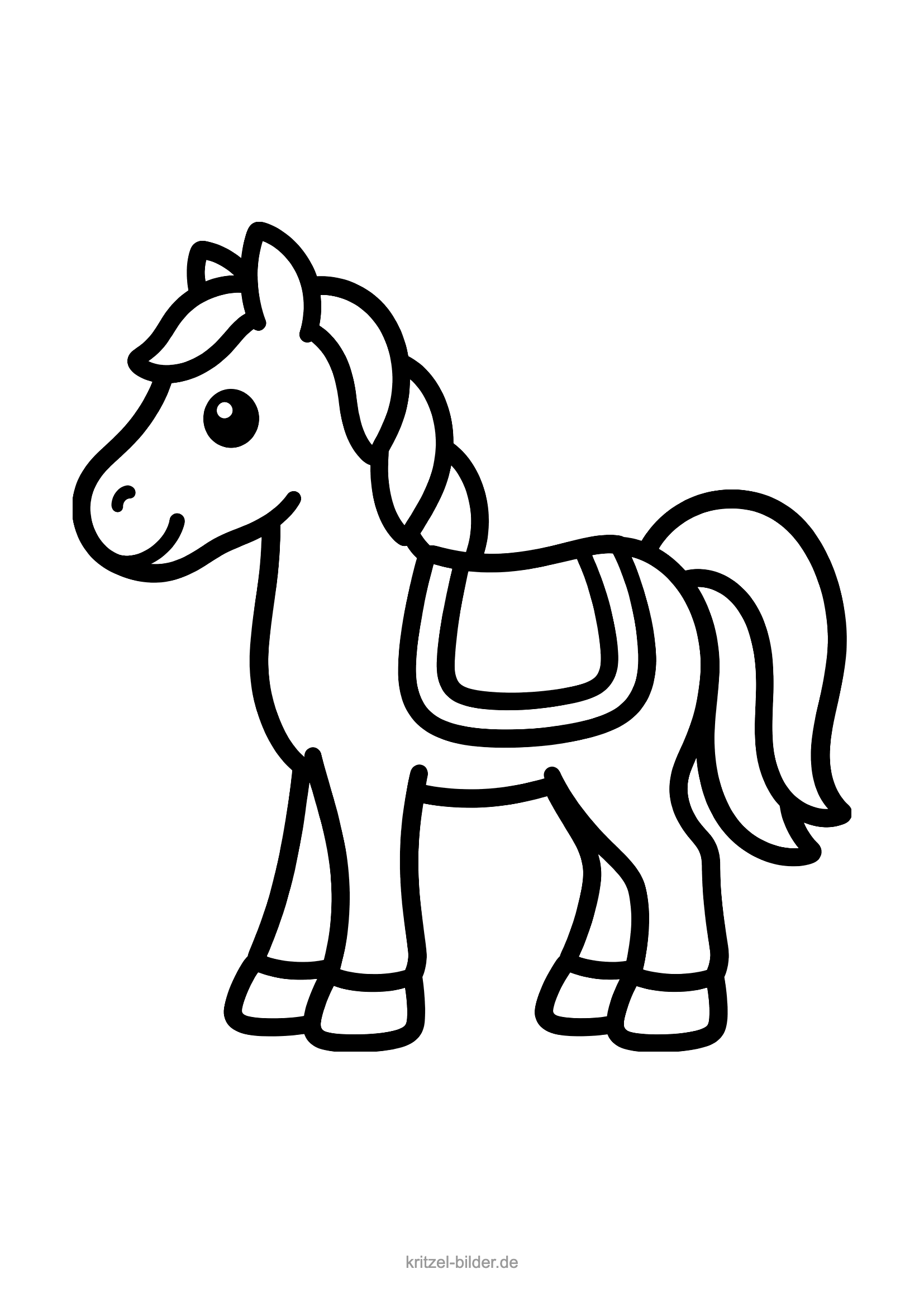 Pferd Ausmalbild einfach